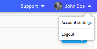 Account settings access